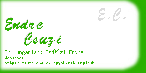 endre csuzi business card